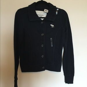NWT Blue Abercrombie Button-Up Sweater