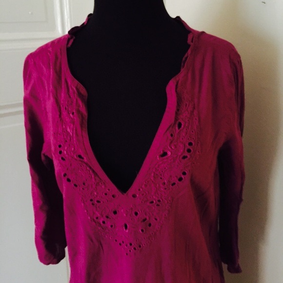 ❗️️️️SOLD American Eagle Fuchsia Tunic Top - Picture 2 of 4