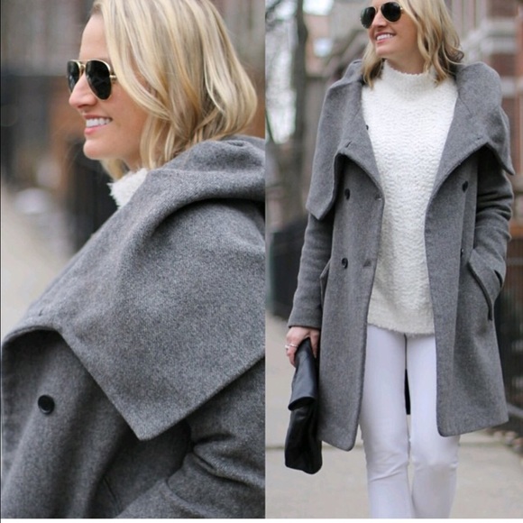 REDUCED! Zara Grey Wool Coat OBO
