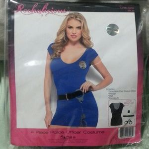 4 piece police officer costume