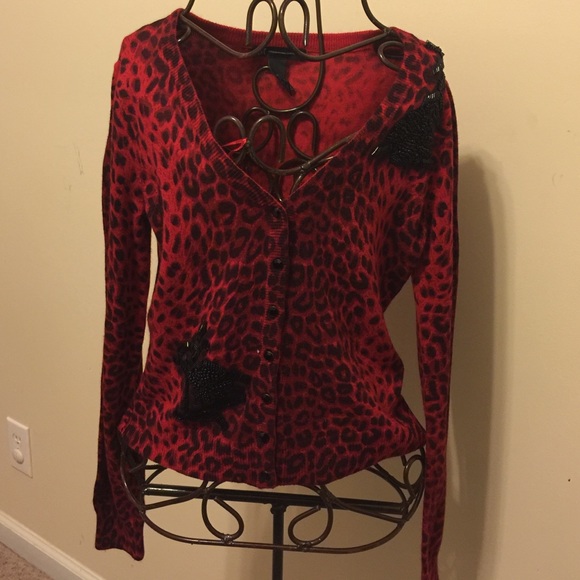 Cardigan Red/Black