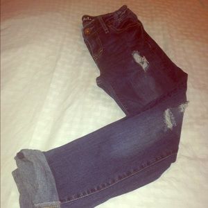Aeropostale crop destroyed jeans