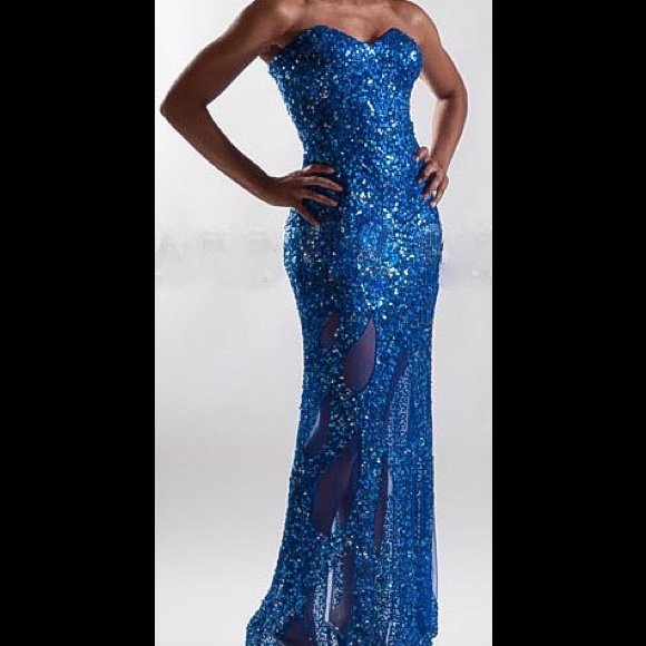 Jovani sequined evening gown - Picture 2 of 2