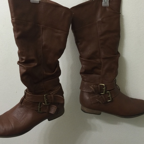 Brown calf boots