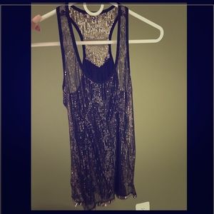 See through sequin top