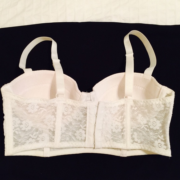 Ivory floral bustier top - Picture 2 of 4