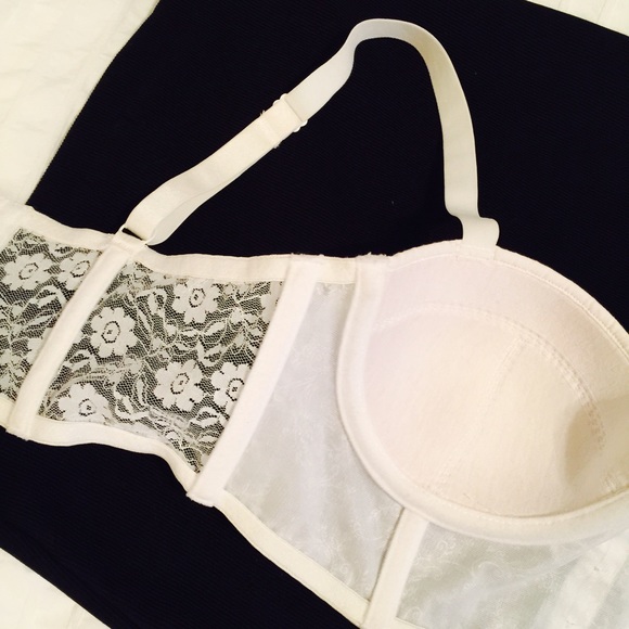 Ivory floral bustier top - Picture 3 of 4