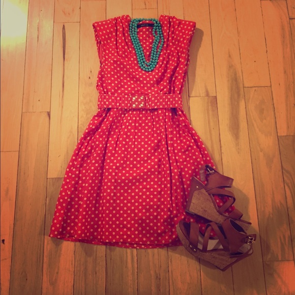 ark & co. Red Polka Dot Dress
