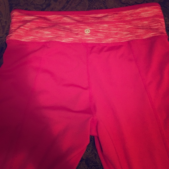 Pink workout capris