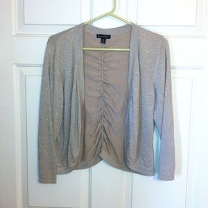 Willi Smith Sparkly Taupe Sweater Shrug