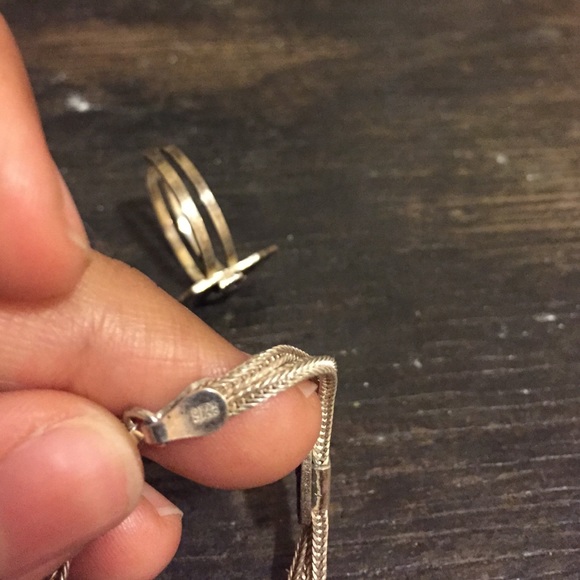 Vintage Sterling Silver Handpiece wrist to ring - Picture 4 of 4