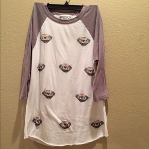 Wildfox raglan tee with diamonds