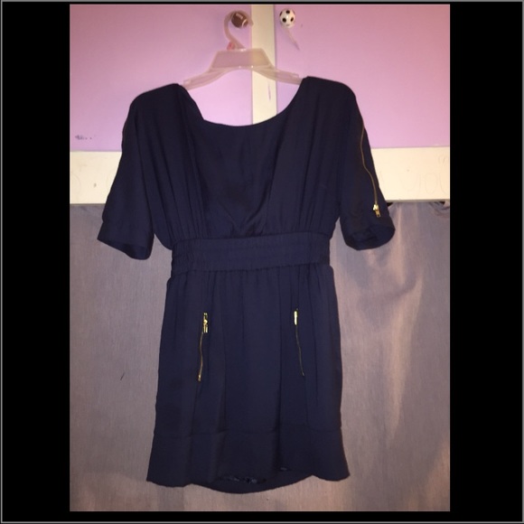 Navy blue mini dress