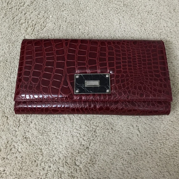 Cute red clutch :: 14 in L x 7 in H x 2 in W