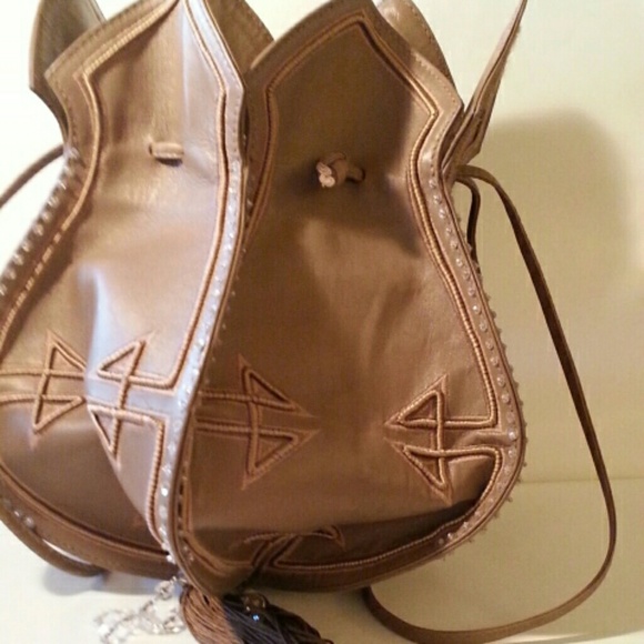 Camille Simone Handbags - Camille Simone Leather Beaded  Dowery  Hand Bag Authentic