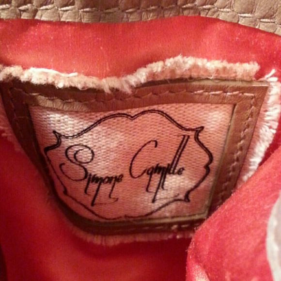 Camille Simone Leather Beaded  Dowery  Hand Bag Authentic - Picture 3 of 4