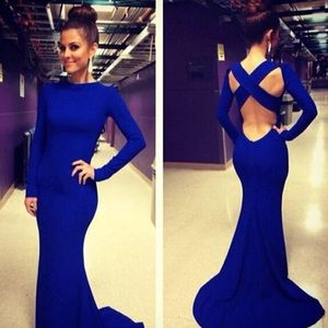 Criss Cross Gown- Blue