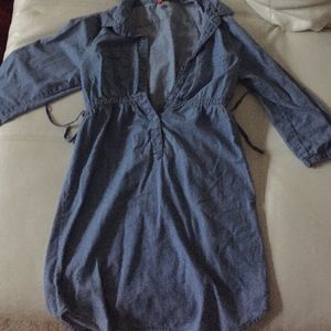 Denim tunic top