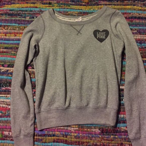love pink crew neck sweatshirt