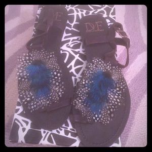 DVF feather sandal