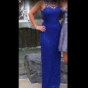 Blue long dress