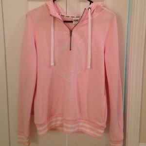 PINK half zip hoodie!