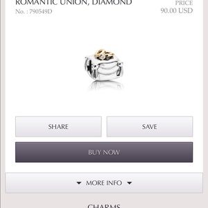 Pandora Wedding Pillow Charm