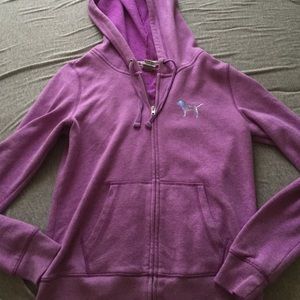 Purple multicolored shimmer vs sweatshirt