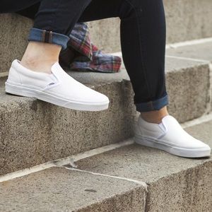 Basic White Slip On Vans