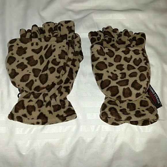 Cheetah Print Winter Gloves