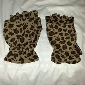 Cheetah Print Winter Gloves