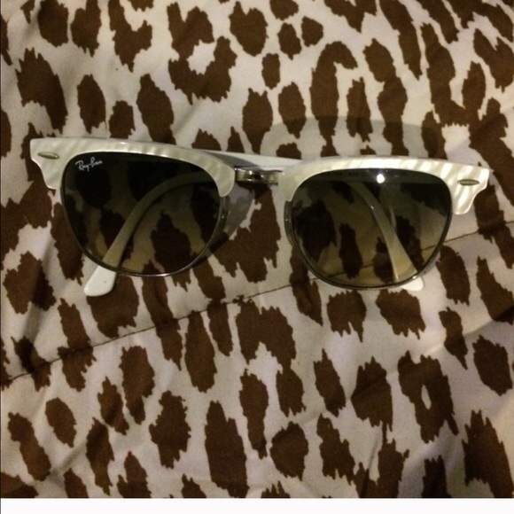 Ray Ban White Clubmaster Sunglasses