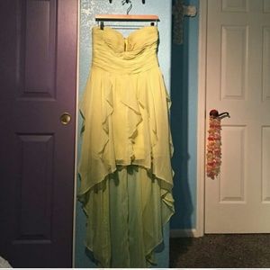 TODAY ONLY Yellow/soft green formal high low dress