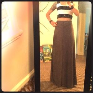 Bundle! Maxi skirt, brown/gray. Pink FP bodycon