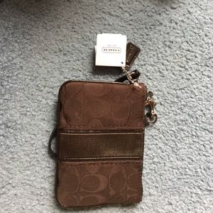 Small coach wristlet