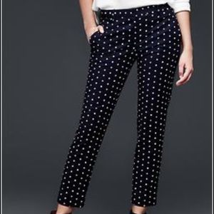 GAP slim cropped polka dot pants size 4