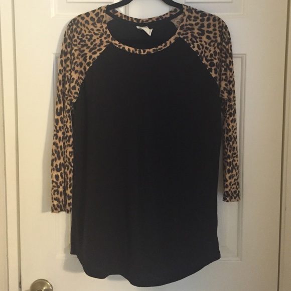 Cheetah print PINK baseball tee