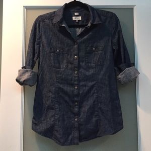 LOFT the softened chambray shirt size Medium
