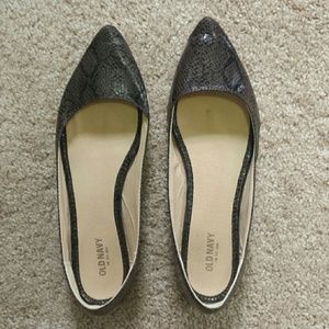 Old Navy Shoes - Faux snakeskin flats Old Navy Shoes - Faux snakeskin flats