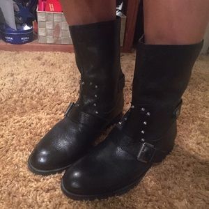 Franck Sarto Privy black leather boots