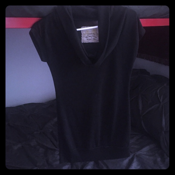 Black cow neck sweater