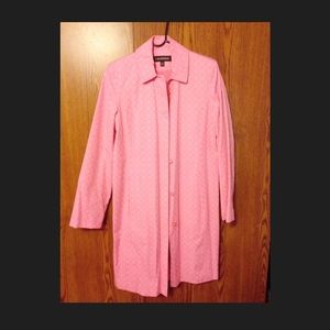 Pink trench coat