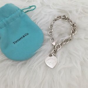 Tiffany And Co. Heart Charm Bracelet Silver