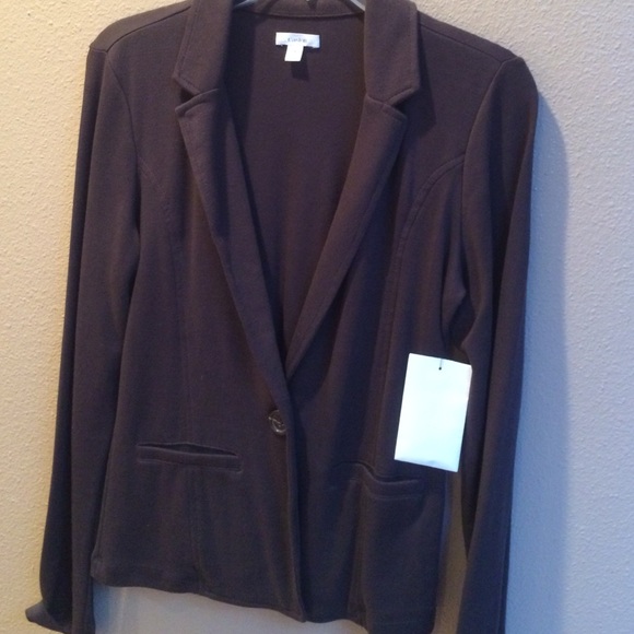 Cute Brown cotton one button jacket