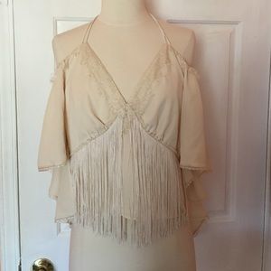 Bebe Fringe Top