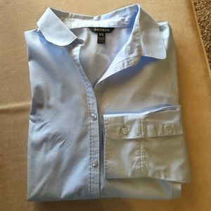 George Women's ButtonDwn Shirt Light Blue XL