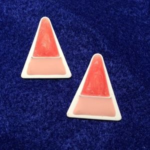 Vintage mod triangle earrings