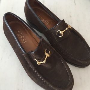 Gucci horsebit loafers- brown suede- LIKE NEW