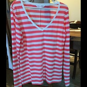 Victoria Secret STRIPED V-neck Top Never Worn LG