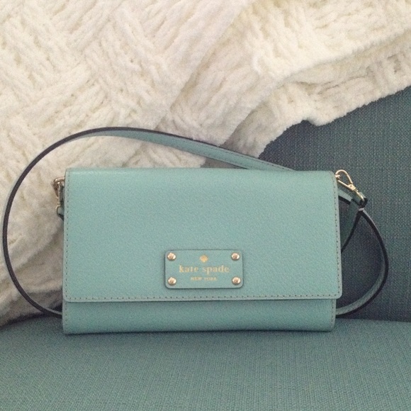 Kate Spade turquoise crossbody/clutch